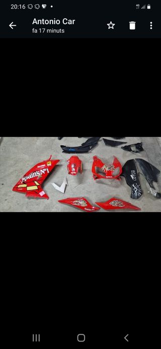 Carenado aprilia rs 125 afilada