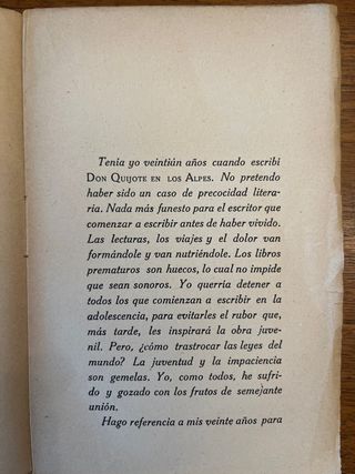DON QUIJOTE EN LOS ALPES 1921