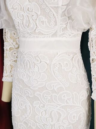 Vestido de novia romántico cortó 