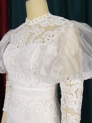 Vestido de novia romántico cortó 