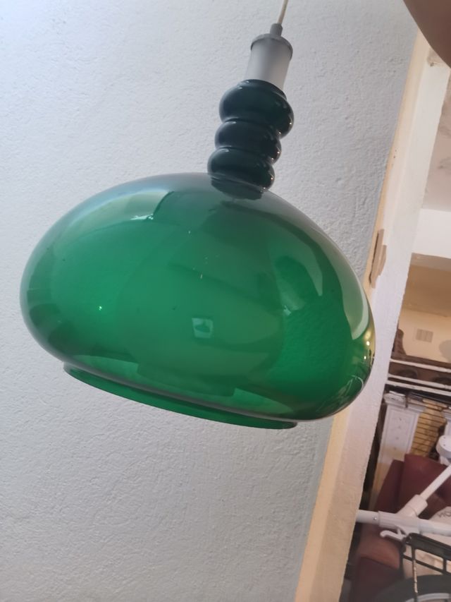 Lámpara colgante vidrio Mid Century