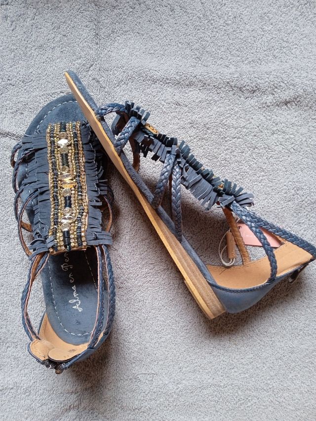 Sandalias planas Alma en Pena. Únicamente envío 