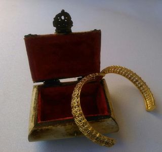 Pulsera India chapada oro 24K