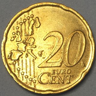 20 c. ITALIA 2002 CON EXCESO DE METAL