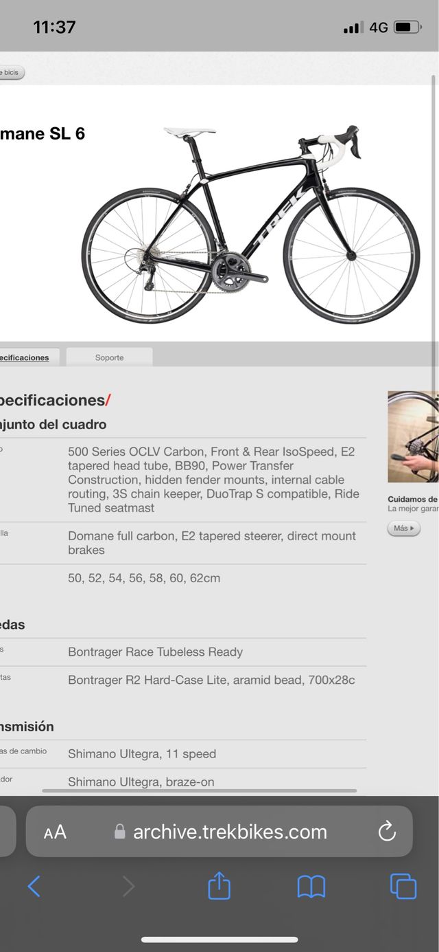 Trek Domane 2017 SL6 carbono shimandi2 electronico