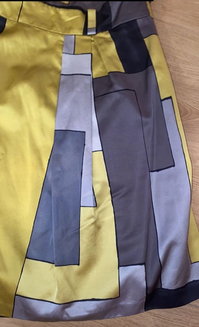 falda XL estampada raso fiesta boda coctel