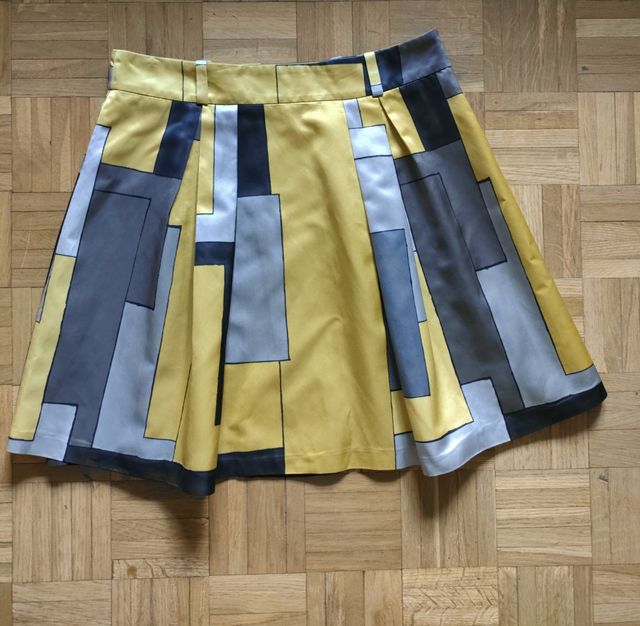 falda XL estampada raso fiesta boda coctel