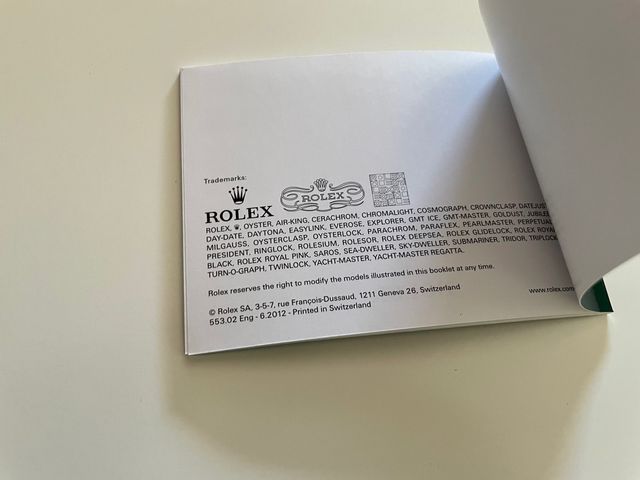 Libreto Rolex Datejust