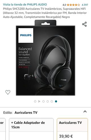 Auriculares TV home cinema