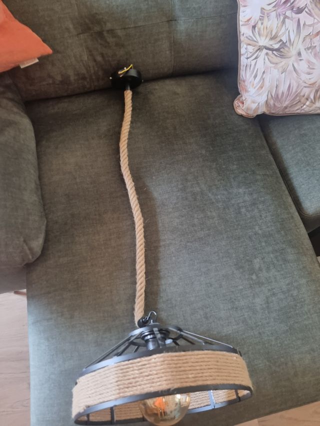 Lampara cuerda y hierro