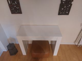 Consolle allungabile bianca Mesa, ideale per riunioni