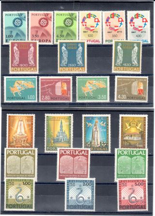 Portugal 1967 año completo sellos