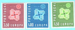 sellos Portugal Europa 1961