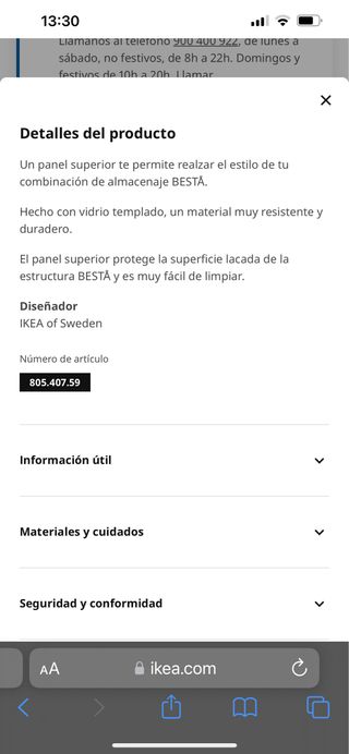 Besta IKEA vidrio