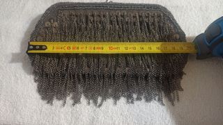 BOLSO DE MANO FIESTA, PLATA VIEJA CON CADENAS