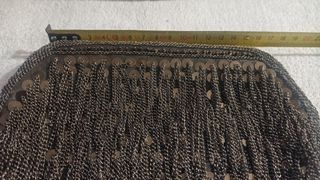 BOLSO DE MANO FIESTA, PLATA VIEJA CON CADENAS