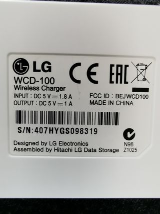 Cargador inalámbrico Qi LG G3