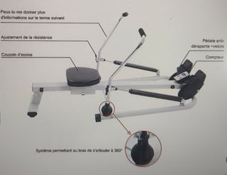 ISE máquina de Remo plegable fitness