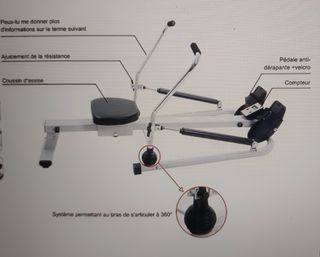 ISE máquina de Remo plegable fitness