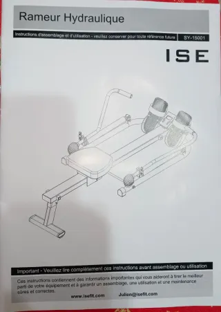 ISE máquina de Remo plegable fitness