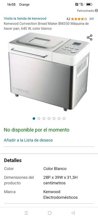 Horno robot nuevo para hacer todo tipo de pan,