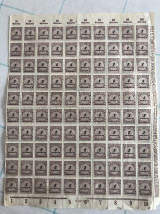 sellos 1920 hiperinflacion alemania