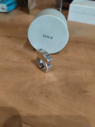 Anillo Tous original plata grande con caja