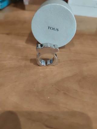 Anillo Tous original plata grande con caja