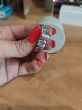 Anillo Tous original plata grande con caja