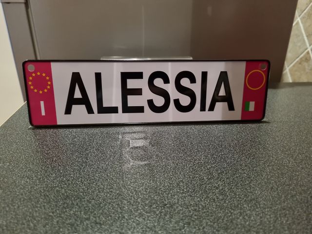 TARGA NOME ALESSIA