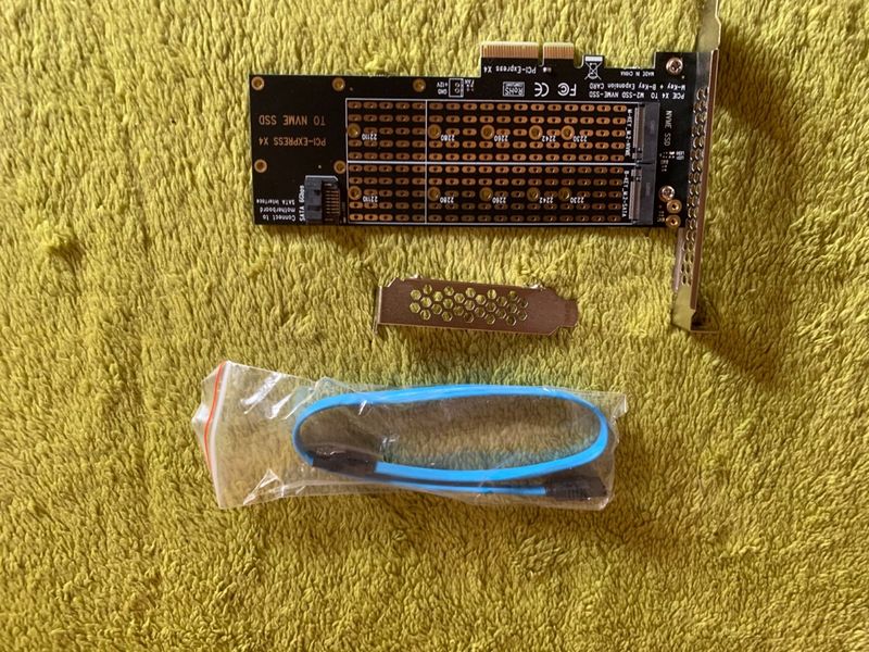 Adaptador M.2 NVMe SSD a PCIe, Key M + key B