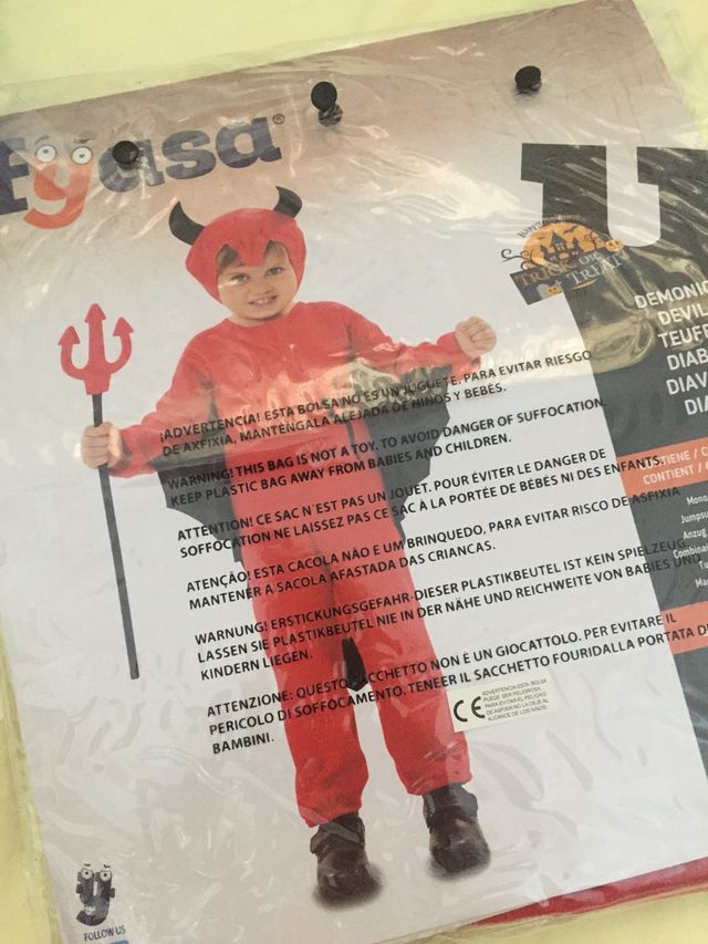 Disfraz diablo / demonio talla 2-3 años