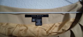 Vestido Zara M beige con mancha
