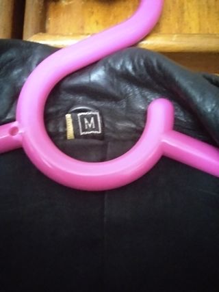 Chaqueta chupa de cuero vintage 80's M boxy