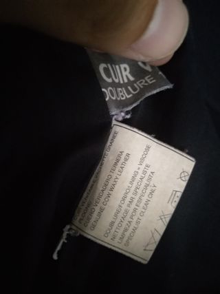 Chaqueta chupa de cuero vintage 80's M boxy