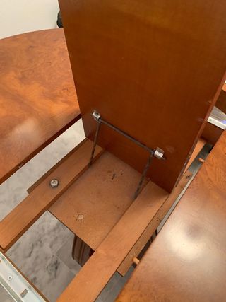 Mesa de madera redonda extensible