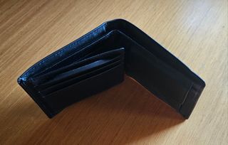 Cartera Billetera de piel negra