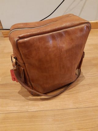 Bolso, mochila cuero auténtico 