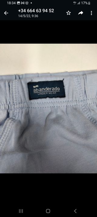Calzoncillo algodón talla 56