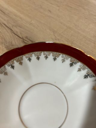 conjunto de tres platitos porcelana fina antiguos