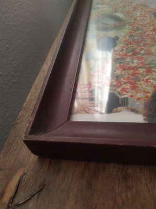 Marco ancho madera cuadro con cristal