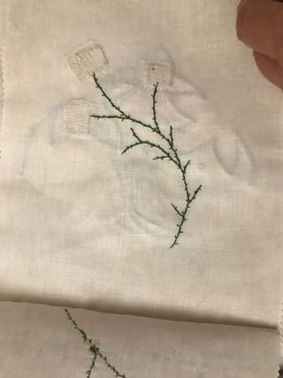 Muestrario de labor de máquina