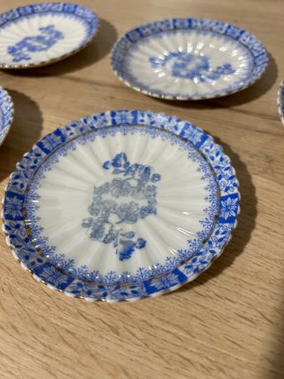 Platitos juego de té China- Blau