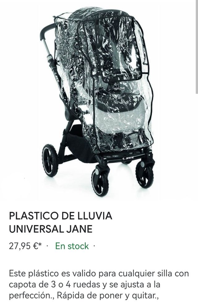 Burbuja PVC velcro cochecito by Jané