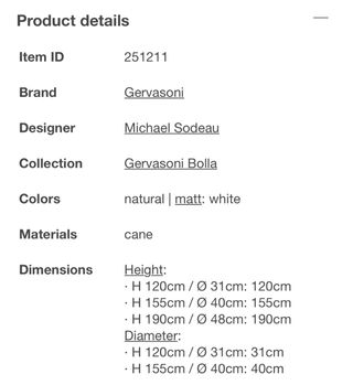 Lámparas de pie Bolla Floor Lamp GERVASONI