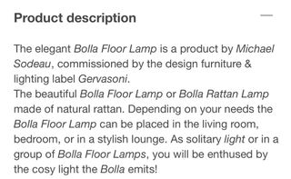 Lámparas de pie Bolla Floor Lamp GERVASONI