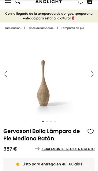 Lámparas de pie Bolla Floor Lamp GERVASONI