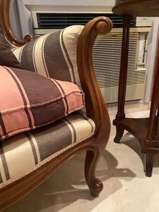 sillon/butaca con mesita antigua