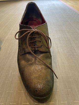 Zapatos mujer tacon ancho marron Pons Quintana