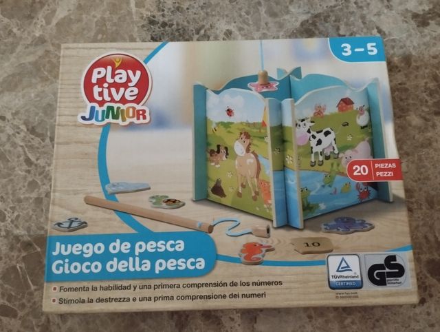 Juego de pesca magnético de madera Playtive